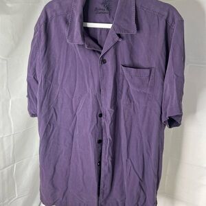 Tommy Bahama Men's Casual Purple Button Down Shirt